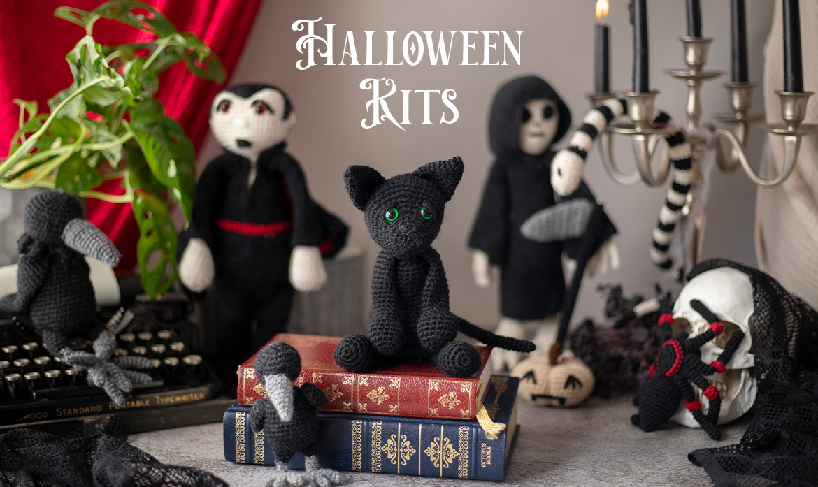 Halloween crochet kits toft classics animals birds dolls